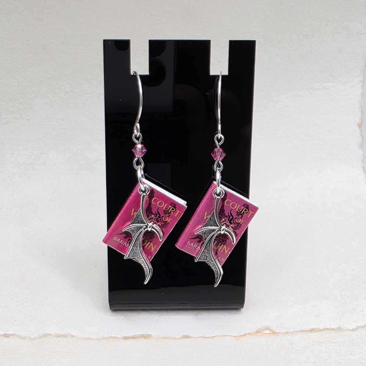 A Court of Wings and Ruin Mini Book-Inspired Earrings | Romantasy Bookish Jewelry
