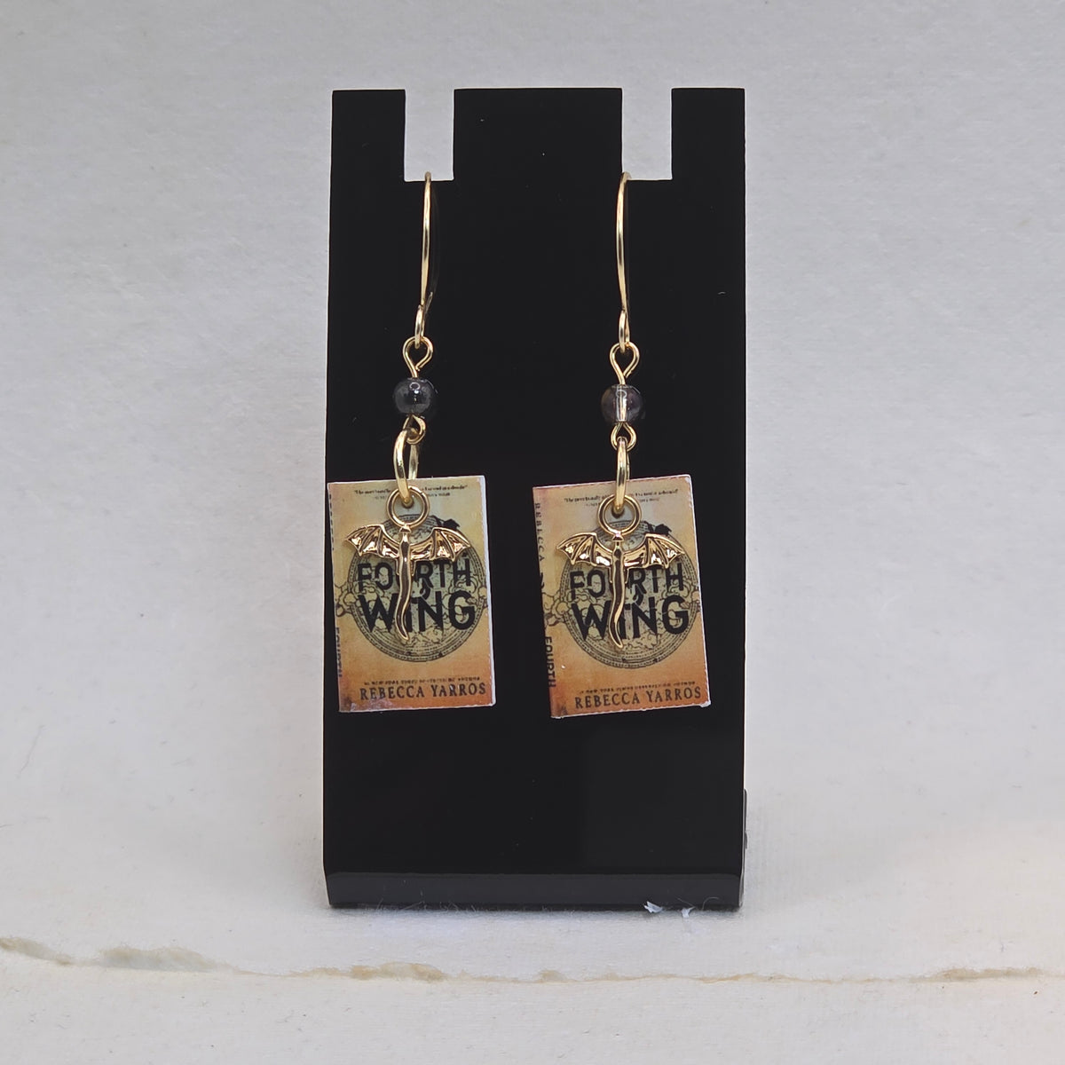 Fourth Wing Mini Book-Inspired Earrings | Romantasy Bookish Jewelry