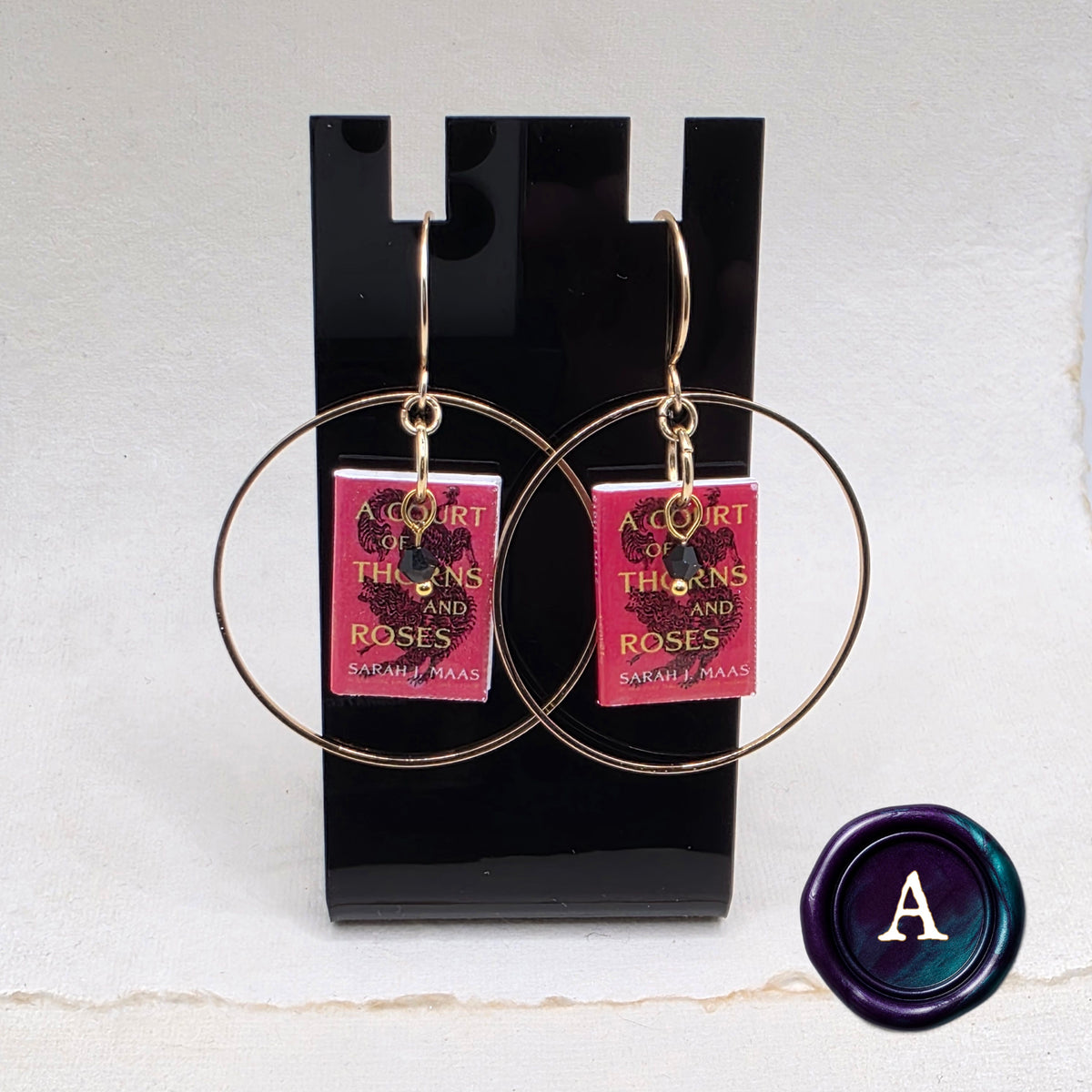 A Court of Thorn and Roses Mini Book-Inspired Earrings | Romantasy Bookish Jewelry