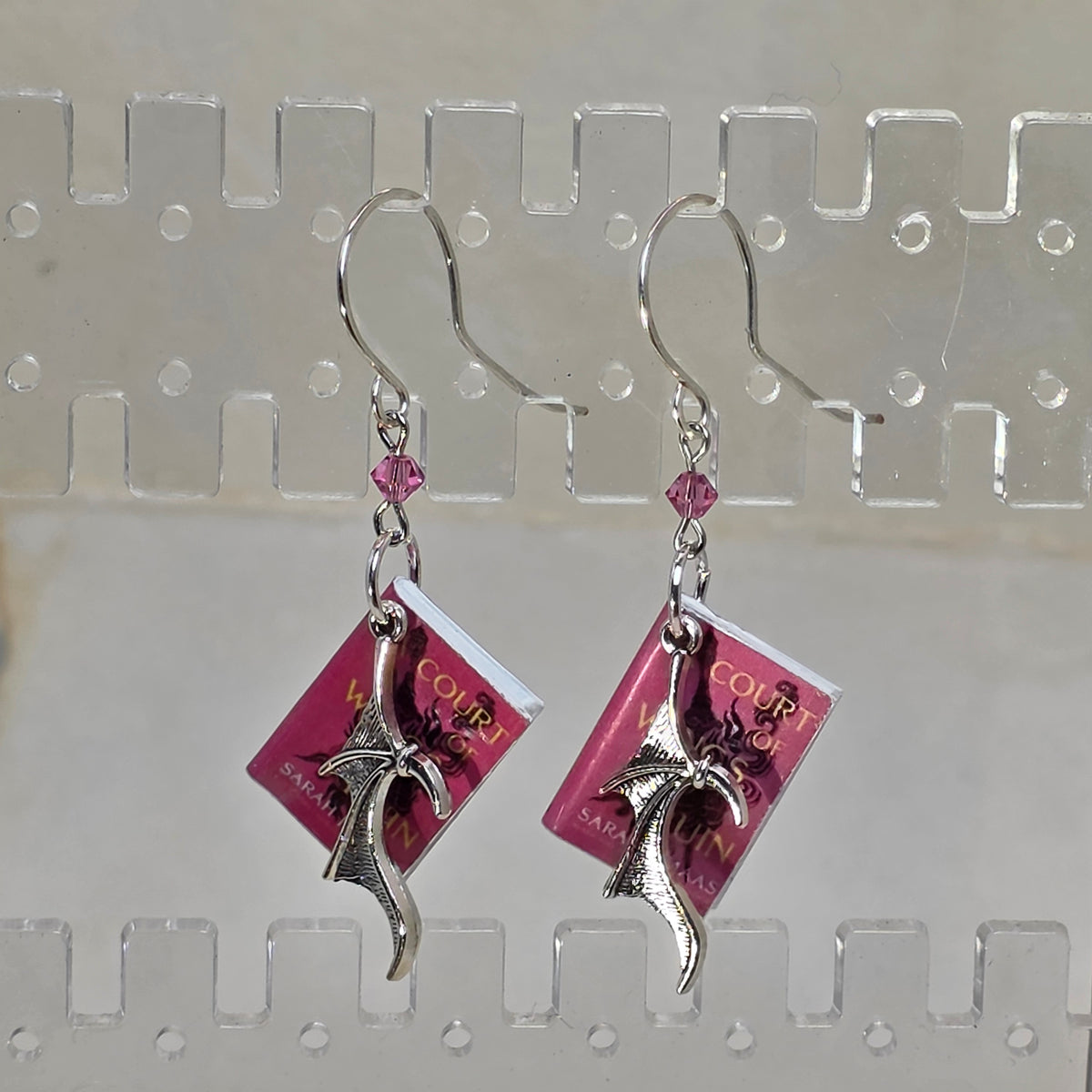 A Court of Wings and Ruin Mini Book-Inspired Earrings | Romantasy Bookish Jewelry