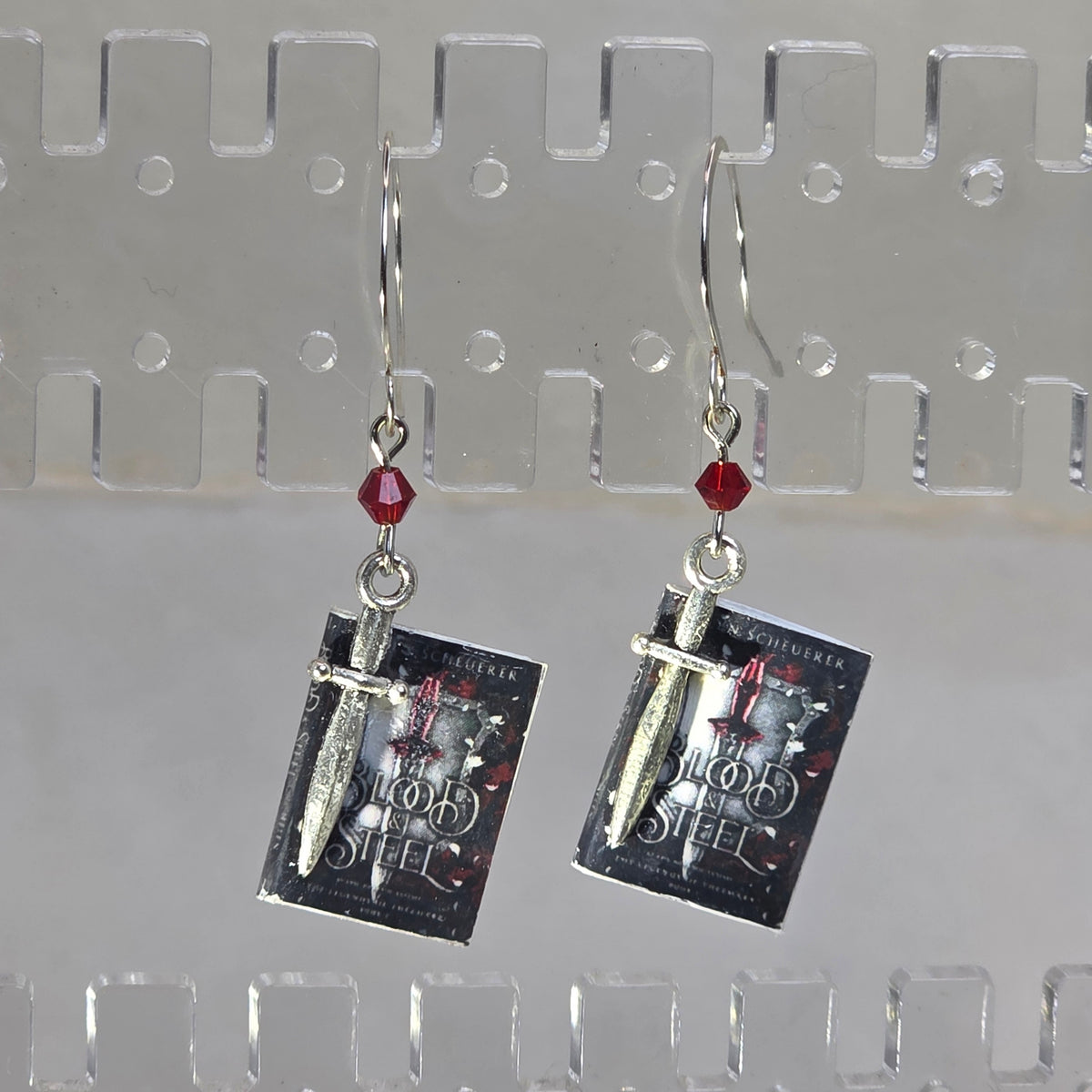 Blood & Steel Mini Book-Inspired Earrings | Romantasy Bookish Jewelry
