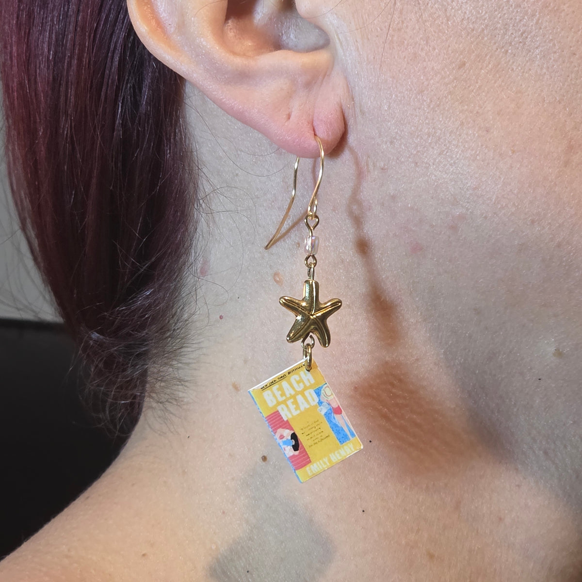 Beach Read Mini Book-Inspired Earrings | Contemporary Romance Bookish Jewelry