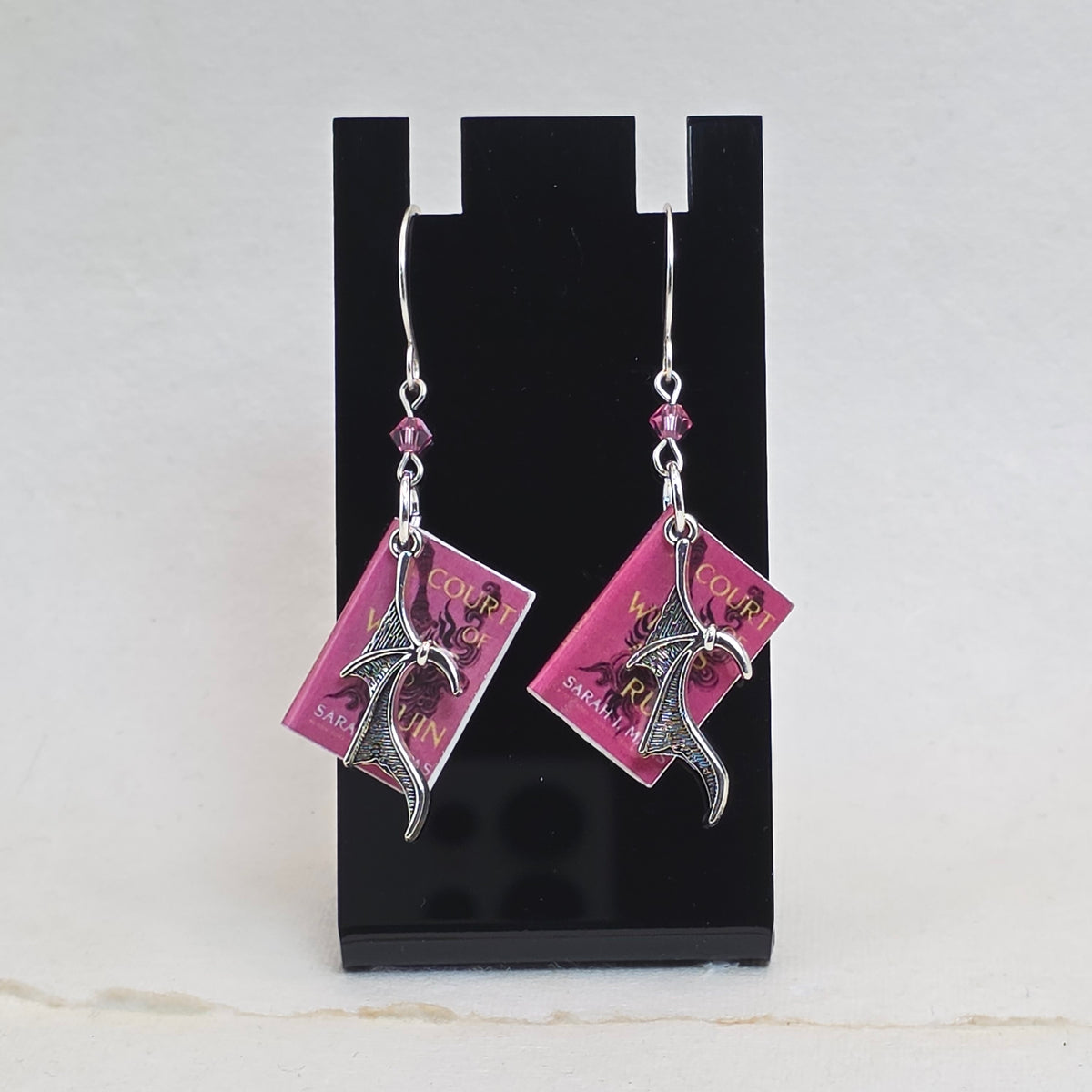 A Court of Wings and Ruin Mini Book-Inspired Earrings | Romantasy Bookish Jewelry
