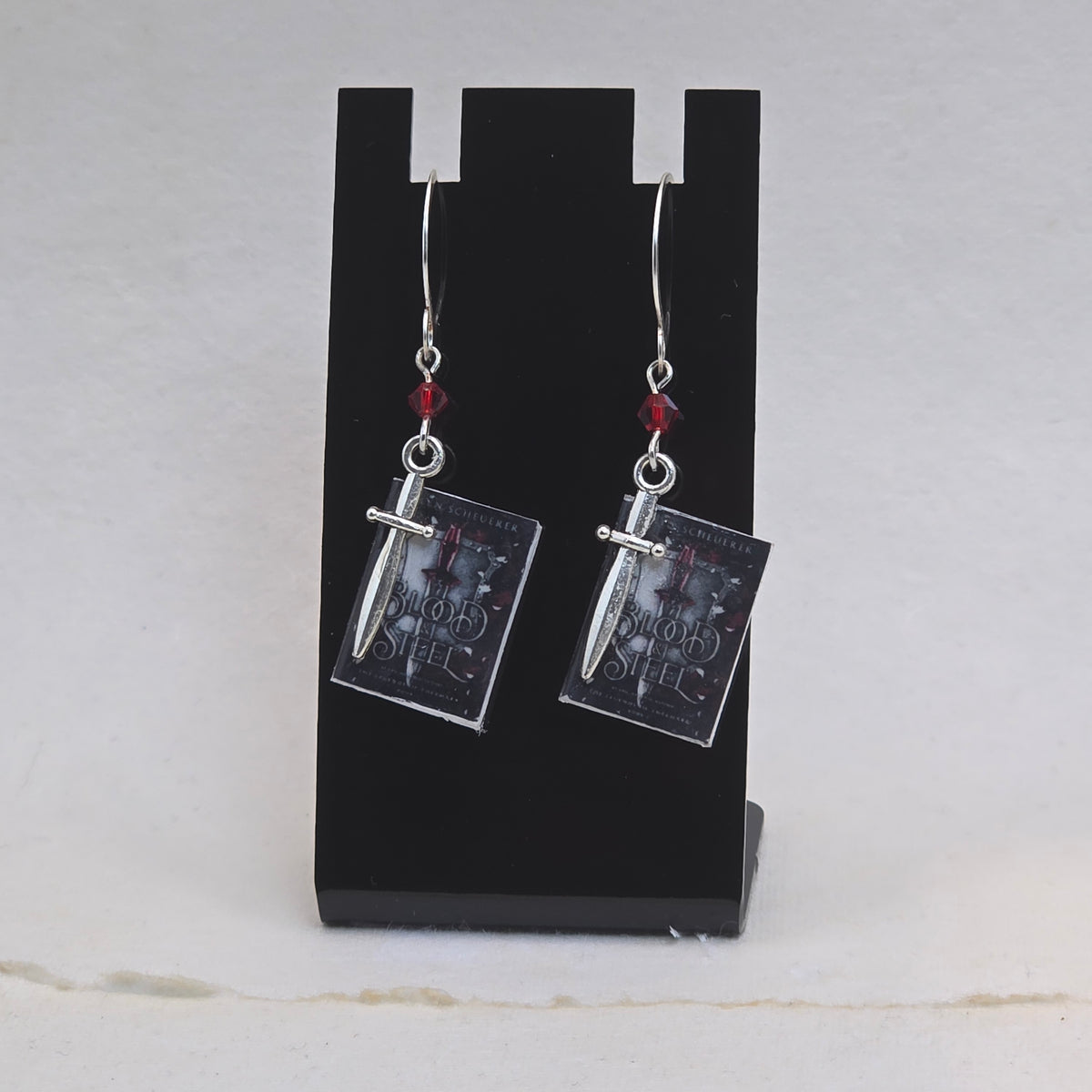 Blood & Steel Mini Book-Inspired Earrings | Romantasy Bookish Jewelry