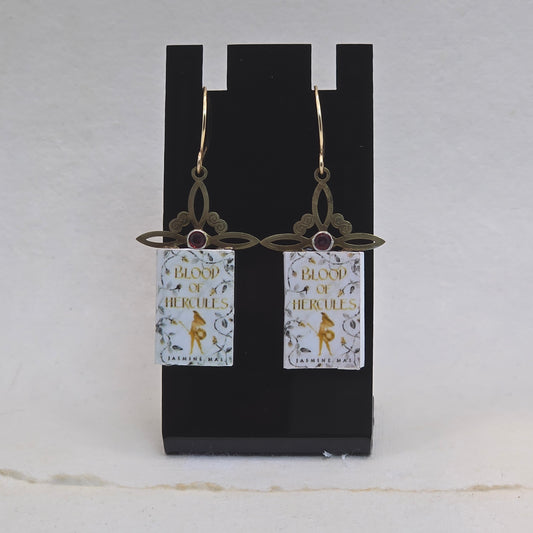 Blood of Hercules Mini Book-Inspired Earrings | Romantasy Bookish Jewelry