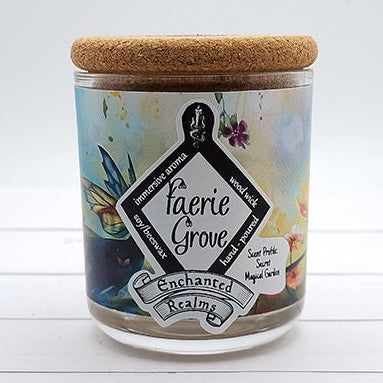 enchanted realms faerie grove fantasy scented small candle